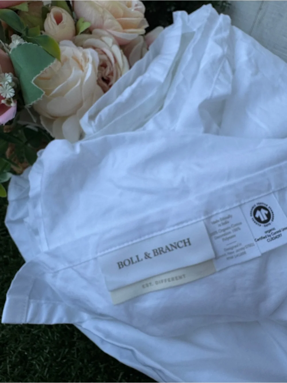 Boll & Branch Signature Organic Cotton Hemmed Sheet Set, King new with tags $300